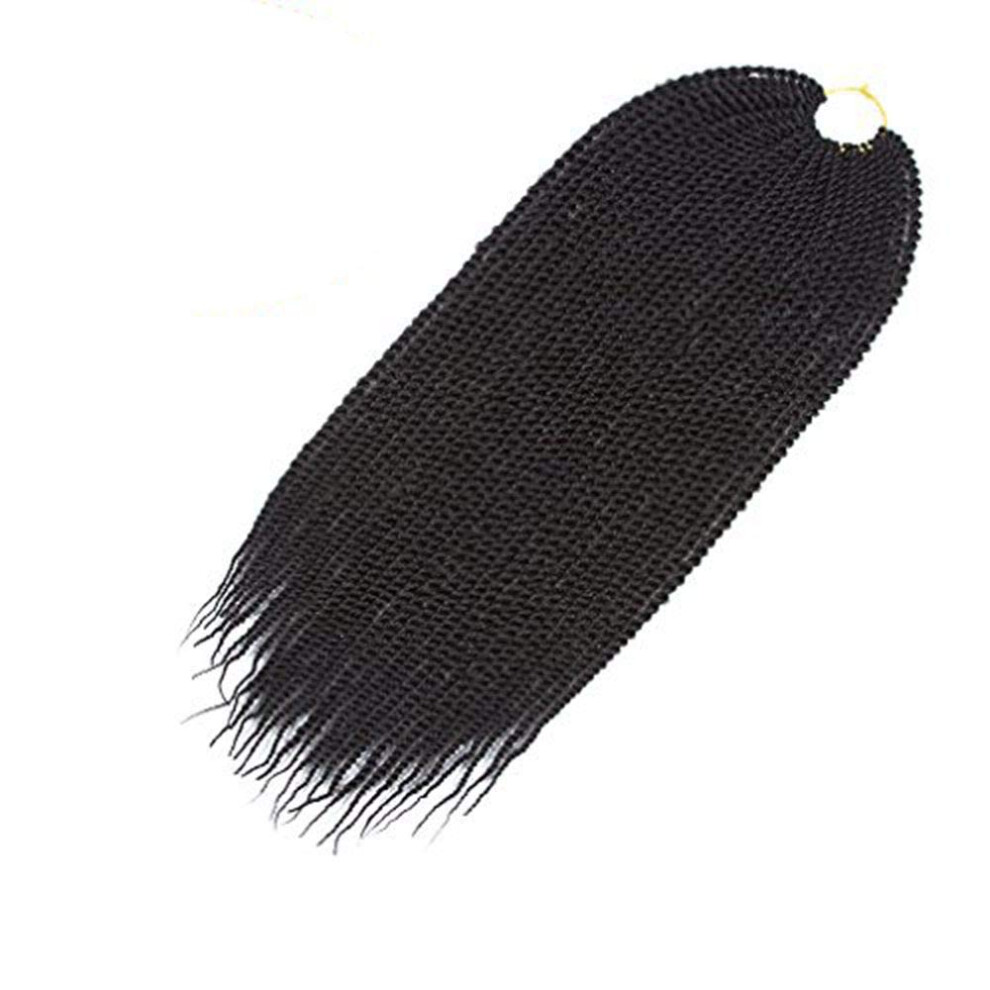 Unisex Senegalese Twist Crochet Hair Extensions 20 Inch 1B Color Small Havana Braids Natural Shine 4 Packs