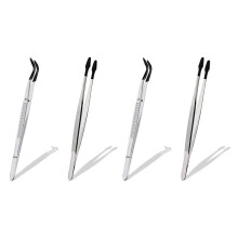 4 Pcs of Rubber Tip Tweezers Set for Craft Laboratory Industrial Hobby Tweezers Pliers Jewelry Stamp Plastic Box 15cm