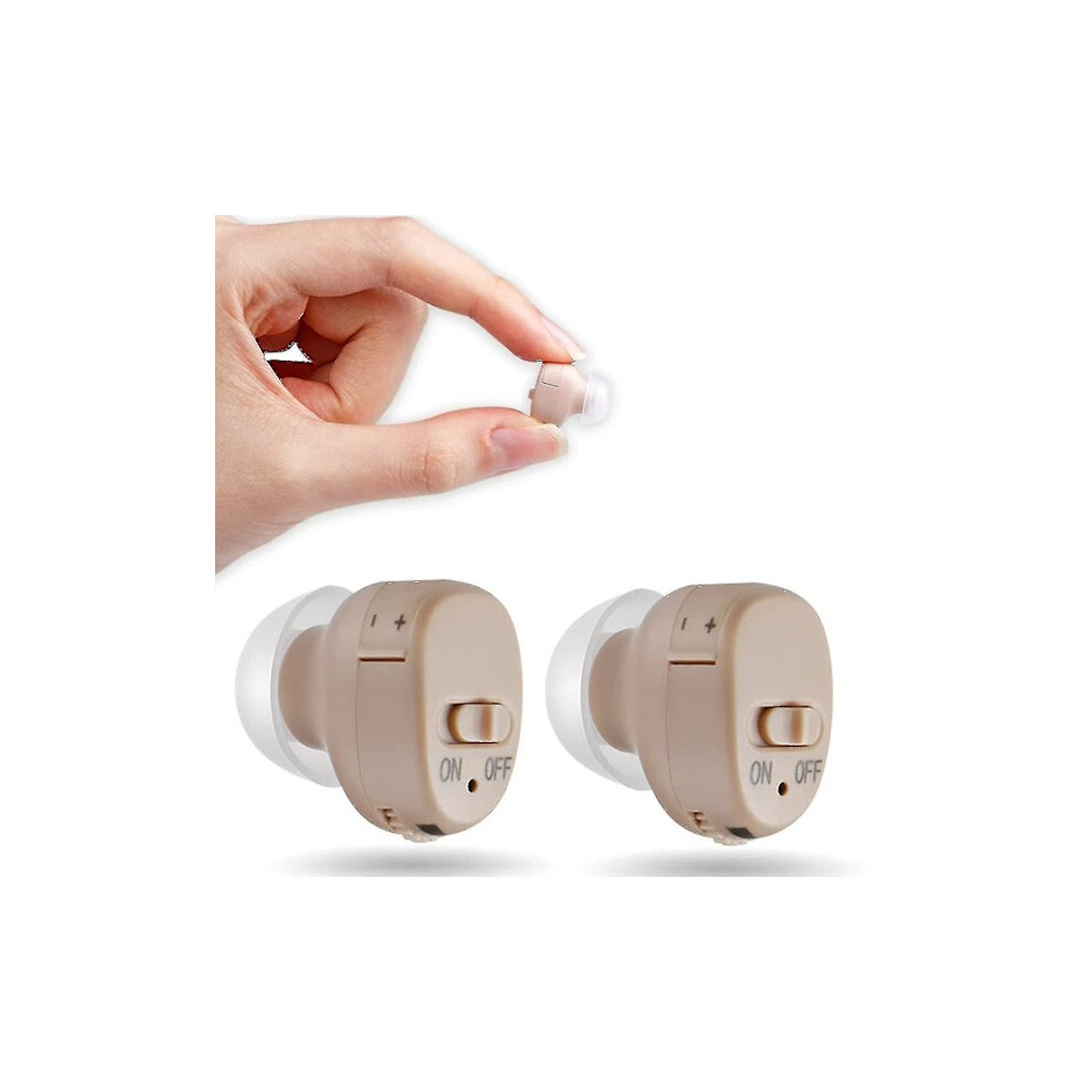 Hearing Aids for Seniors - In-Ear Amplifiers with Adjustable Volume & Sound Compensation - Lightweight, Discreet Design