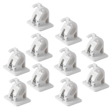 20 Pcs Curtain Shower Rod Holder Wall Mount Rack Towel Bar White Abs