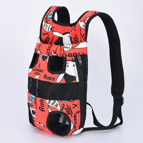Pet Backpack Adjustable Breathable Front Foldable Dog Carrier Bag 2