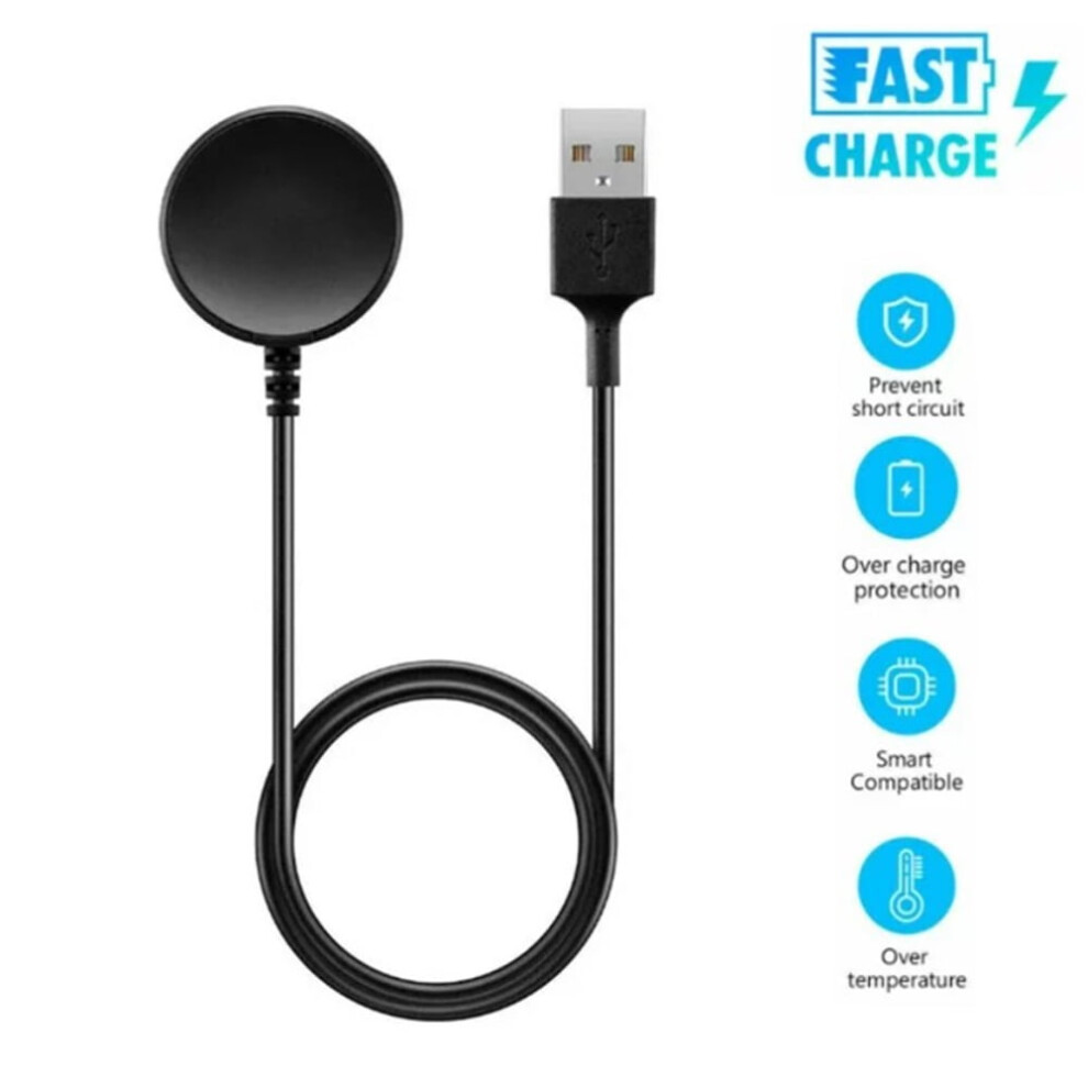 Usb Wireless Magnetic Charger Dock For Compatible With Samsung Galaxy Watchung Galaxy Watch 6/5/4/3/R500/R820 Classic Black 9402001812544