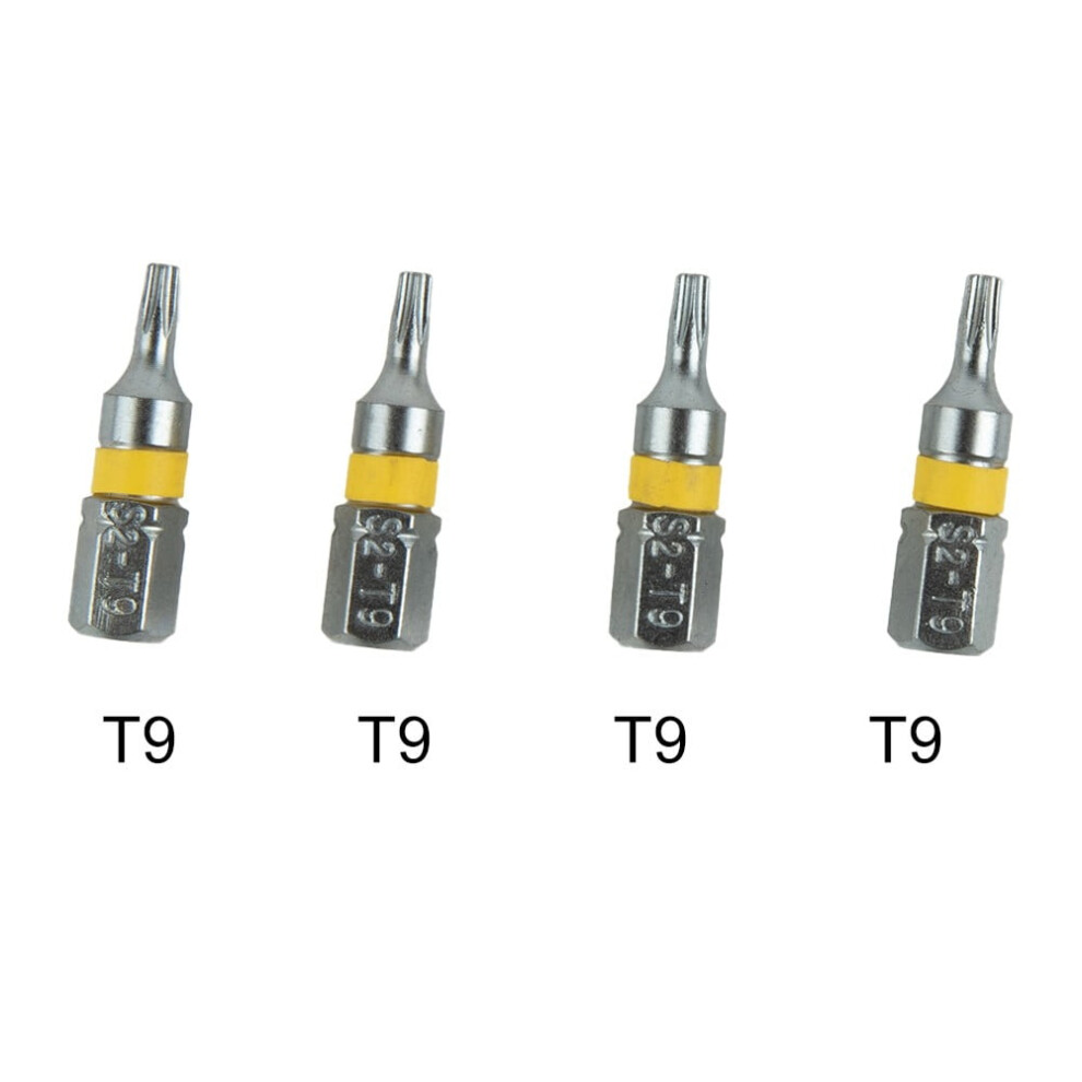 Lylong Tool Kit 4Pcs Magnetic T6-T40 Hex Head Screw Driver Bit 1/4Inch Hex Shank 25Mm Spanner T9 9402001813695