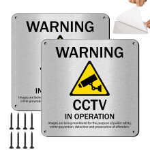 Moosono 2 Pack in Operation Sign, 15cm x 15cm CCTV