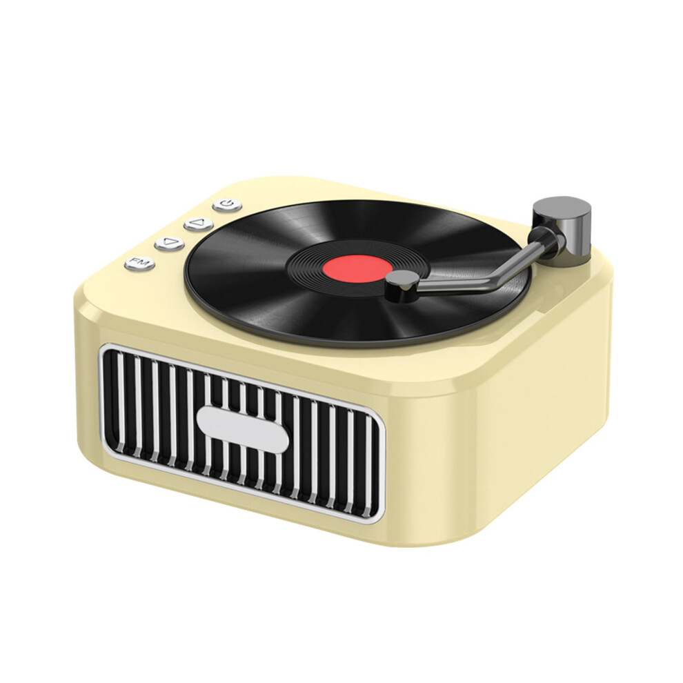 Paveos Bluetooth 5.3 Magnetic Tape Rotatable Surround Sound Retro Wireless Speaker, Desktop & Car Use, Compatible With Xxx Yellow 9402001814777