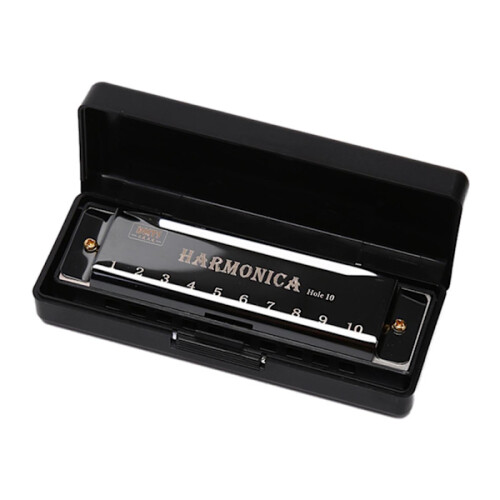 Harmonica - 10 Holes - Key of C Black 1