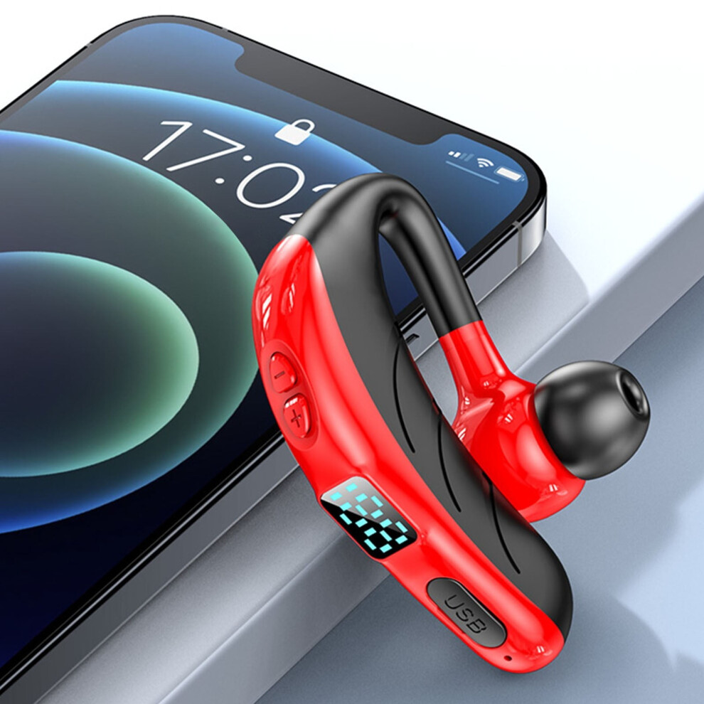 Valseel Wireless Earbuds Single Ear Headset With Mic Bluetooth 5.2 Earphone Led Display Earpiece Wireless Handsfree Headphone Electronics 9402001814821