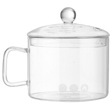Glass Cooking Pot Glass Saucepan with Cover Heat-resistant Glass Stovetop Pot Stew Pot