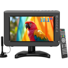 ZOSHING 10.1inch Small Portable TV with Freeview-Digital DVB-T2,720P Screen for USB,DC/12Volt IN,HDMI/AV input,for Mini Camping/Kitchen/Caravan