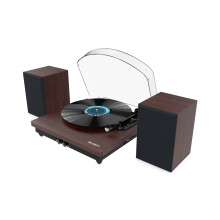 In & Out Bluetooth Record Player with Speakers | Vinyl Player, External speakers, Premium Cartridge, USB Recording, Multiple Playback Options | Power