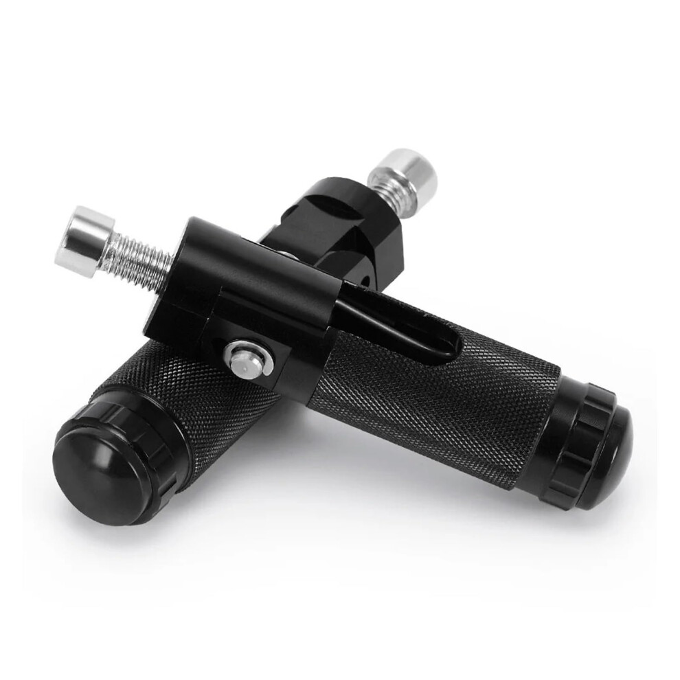 Motorcycle Foot Pegs Cnc Aluminum Antislip Folding Rear Footrests Universal Durable Black 9070919620591
