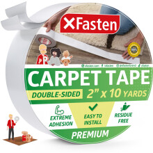 XFasten Double Sided Carpet Tape for Area Rugs and Carpets, Removable and Hardwood Safe, 2 Inches x 10 Yards, Ideal for Area Rugs, Carpet Over Rugs o