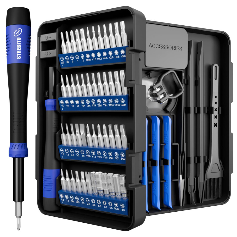 Photos - Safety Equipment STREBITO Small Precision Screwdriver Set 64-Piece with Torx, Triwing, Pentalobe, Electronics Repair Tool Kit for Computer, P