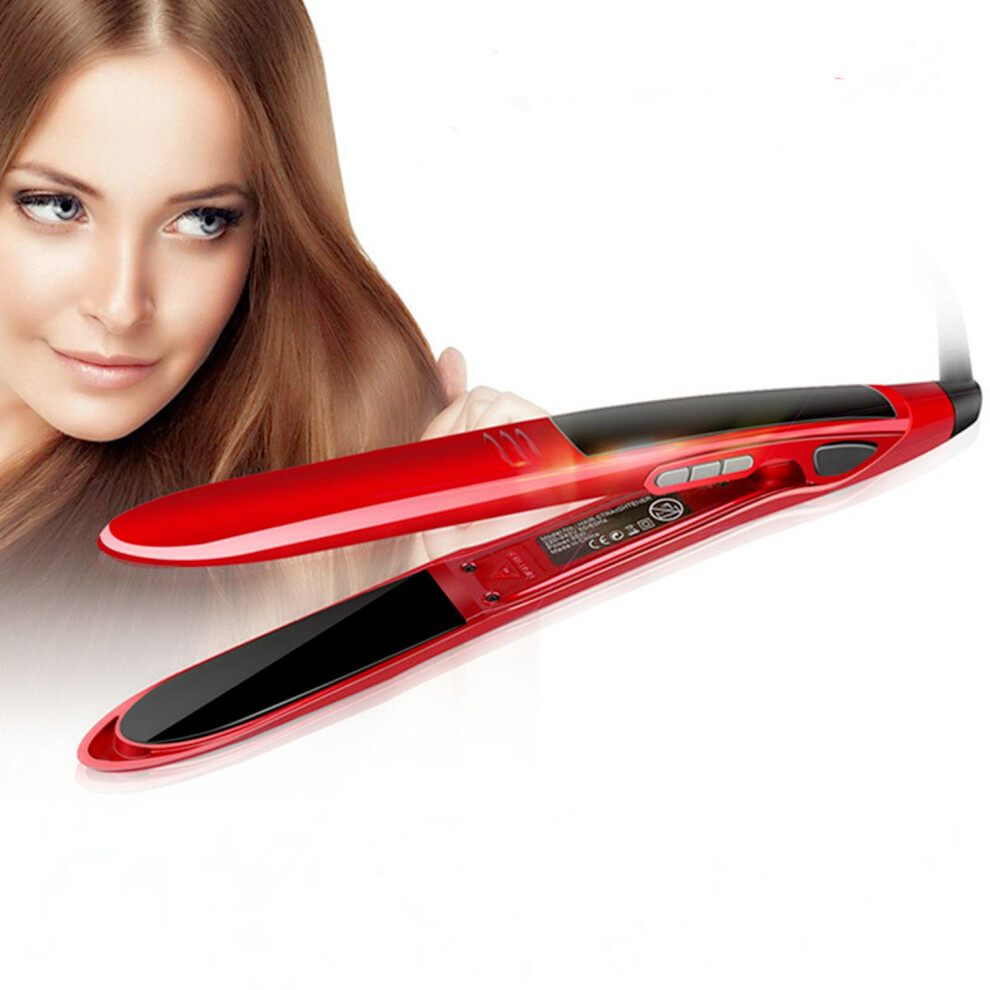 Ceramic Hair Straightener 1 Inch Flat Iron with Fast Heatup, Adjustable Temp, Dual Voltage, Auto Off
