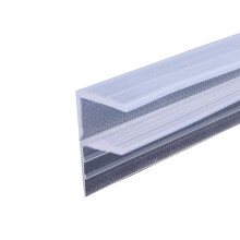 F Shape Bath Shower Screen Seal Strip Soft Rubber Shower Door Seal Strip 2 Metres Long Shower Seals Fits 6-10mm Glass for Curved and Vertical Screens