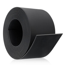 Rubber Strip 3m(L)50mm(W)5mm(T) Solid Neoprene Matting Roll Black Rubber Sheet Neoprene Sealing Strip for Sealing Gasket, DIY Gaskets, Reduce Vibra
