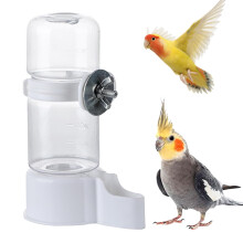 Automatic Bird Water Feeder 140ml LeakProof Gravity Dispenser for Parakeet Budgie Cockatiel Cage