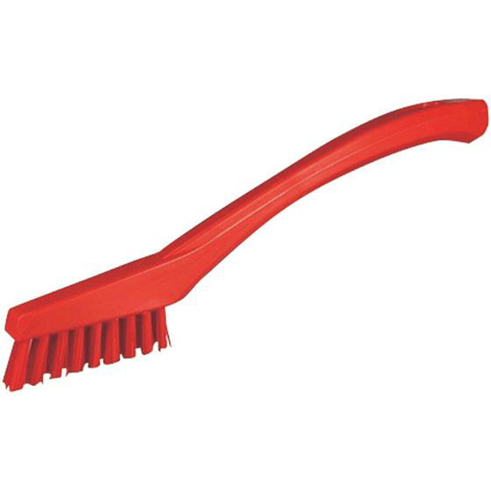 Vikan 44014 Very Hard Detail Brush, Red, 205Mm Length, 20Mm Width, 40Mm Height 14276224