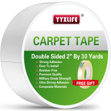 YYXLIFE Rug Tape Double Sided Carpet Tape Heavy Duty,2 Inch x 30 Yards,Carpet Adhesive Removable Multi-Purpose Tape Cloth for Area Rugs,Outdoor Rugs,