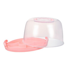 Round Cake Carrier with Lid and Handle, Airtight Lock Buckles, Cupcake Carrier for Travel