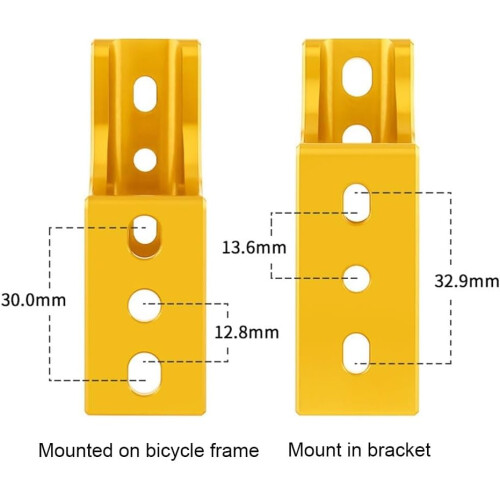 Adjustable Alloy Handlebar Extension with Front Bag and Light Mount Gold for Brompton Bikes 1