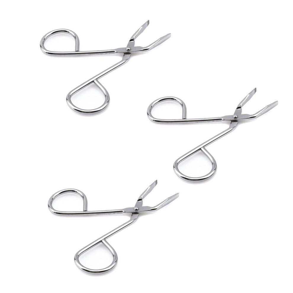 3Pcs Stainless Steel Eyebrow Tweezers and Scissors Set for Precision Hair Removal