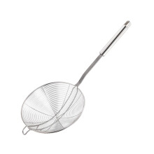 Stainless Steel Skimmer with Heat Resistant Handle, Double Coil Wire Mesh Strainer Spoon for Hot Pot Frying and Pasta