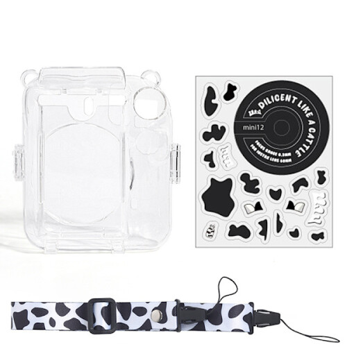 For Fujifilm Instax Mini 12 Transparent case Protective Black