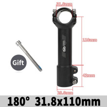 Bike Bicycle Handlebar Vertical Stem 28.6x31.8x110mm 180 degree Aluminum alloy