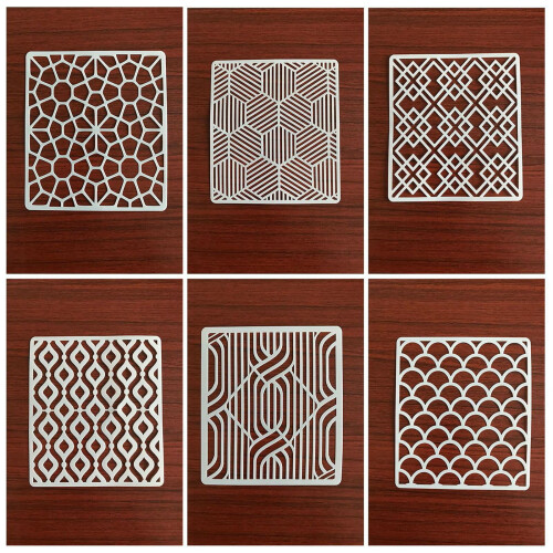24Pcs Geometric Stencils Painting Templates Reusable for Decor 2