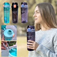 SLMOTUAE Insulated Water Bottle, Large-Capacity Portable Sports Cup, Fitness Travel Bottle - Plastic Kettle, BPA-Free