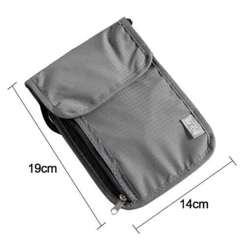 RFID Passport ID Bag Document Bag BLACK2 BLACK2 Black2 1