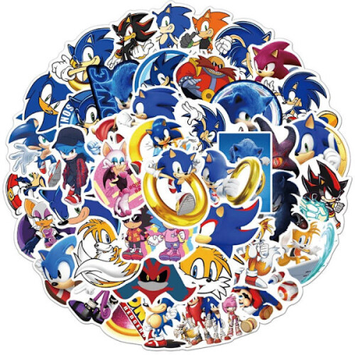 50 Pieces Sonic Stickers / Stickers 3-Pack 1