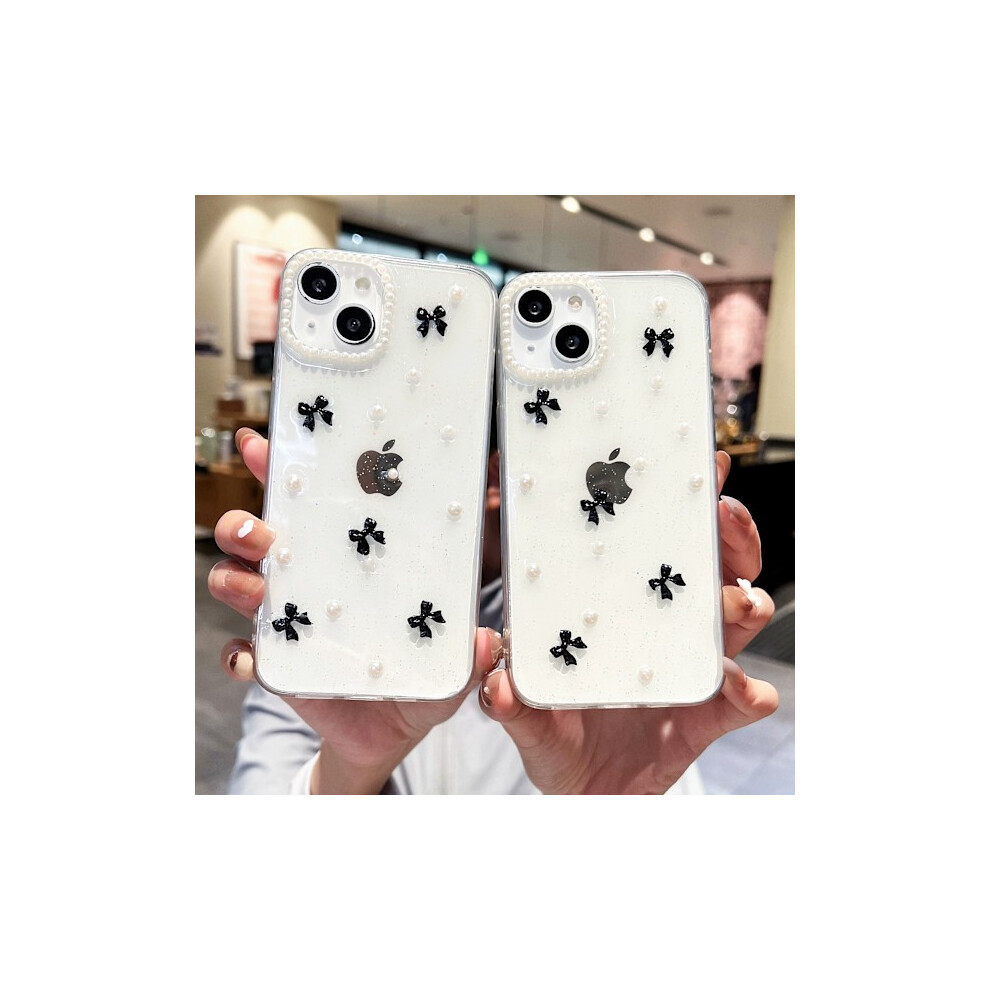 Case For Compatible With Iphone 11, Bling Glitter 3D Bowknot Cute Sparkly Crystal Clear Bowknot Aesthetic Design 9483153176197