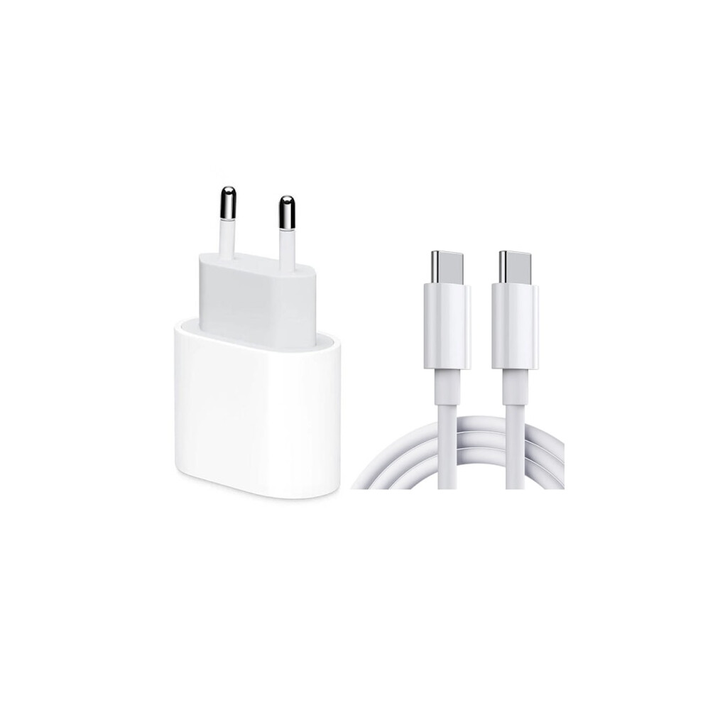 Compatible With Samsung Fast Charger - Adapter + Cable 20W Usb-C 2M White 9483153221194