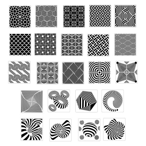 24Pcs Geometric Stencils Painting Templates Reusable for Decor 1