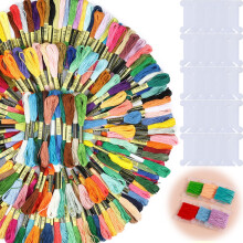 Wekvgz Embroidery Floss Colorful Stitch Thread Embroidery Yarn Soft Embroidery Thread with Floss Bobbins for Making Friendship Bracelet Hand Sewing