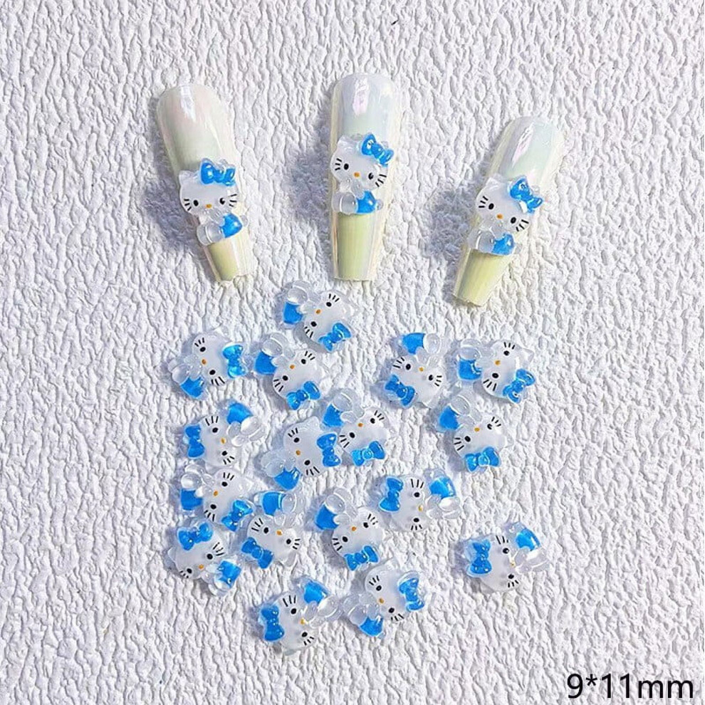 50pcs Cute Cartoon Anime Nail Supplies DIY Flatback Sanrio Hello Kitty Nail Art Design Rhinestone Charms For Kawaii Manicure