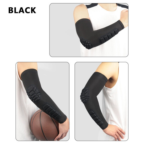 1Pc Padded Elbow Forearm Sleeves Compression Arm Protective Support 1