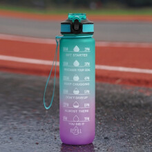 Water Bottle Sports Drinking Cup Plastic Water Cup Lightgreen 1000ml