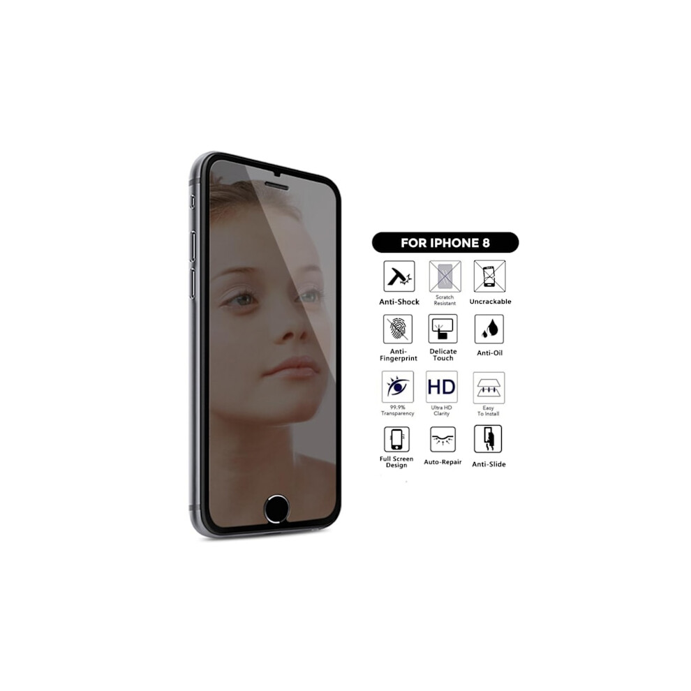 Compatible With Iphone 8 Full Coverage Mirror Hd Screen Protector Silver 9048212196372