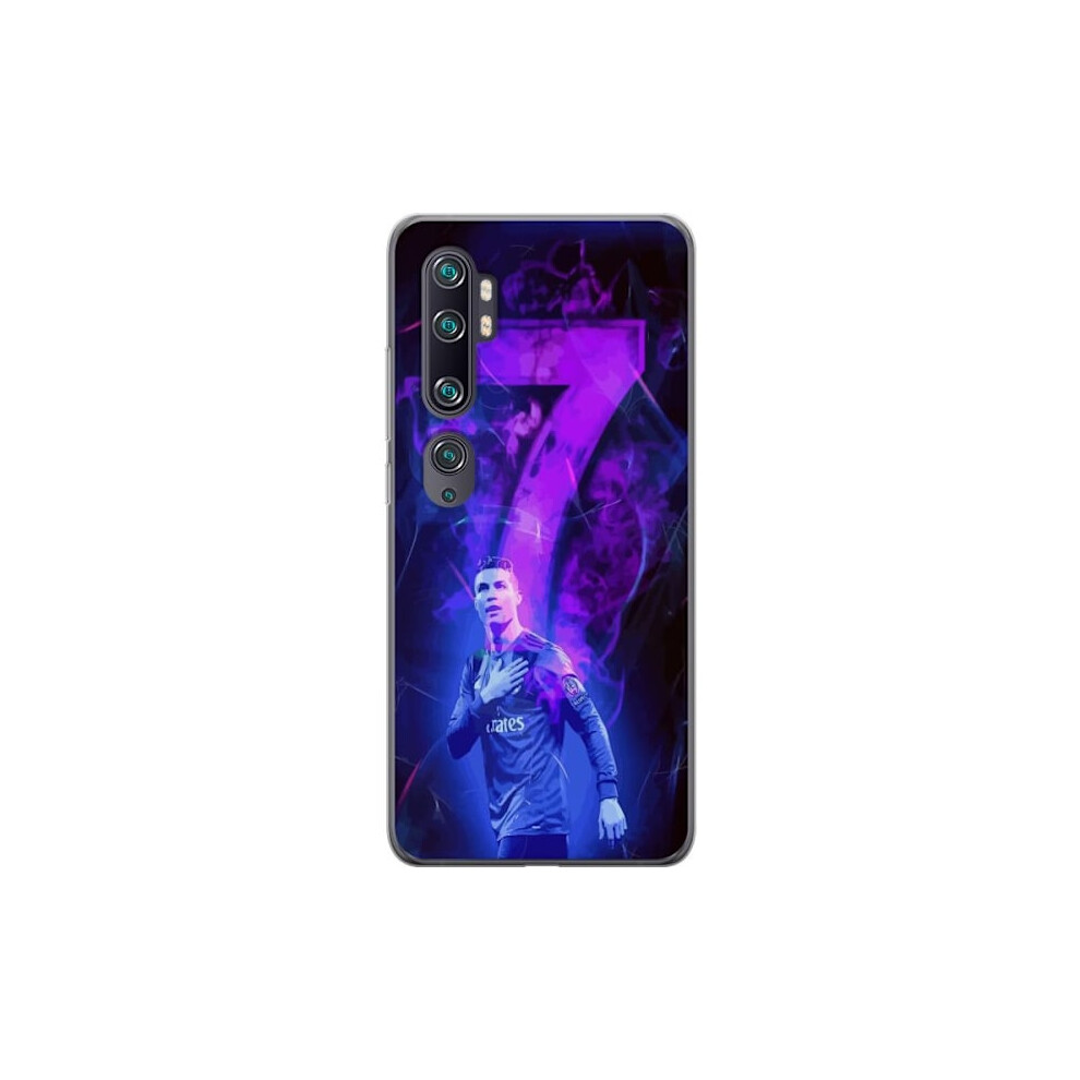 Compatible With Xiaomi Mi Note 10 Transparent Case Ronaldo 7 Â Football Legend In Action For Fans 9048212196808