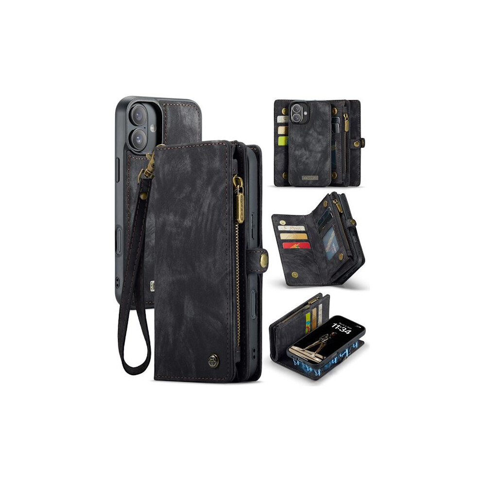Caseme Compatible With Iphone 16 008 Series Wallet Case - Black 9048212196730