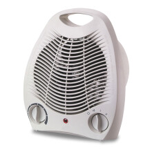 ptimus Portable Fan Heater with Thermostat in White