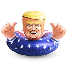 USA Flag Pool Float 42 Inch Giant Inflatable Pool Ring for Adults Teens Summer Party Decor