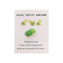 Pocket Hug Turtle - Inspirational Gift with Card, Thank You Note, Sea Turtle Figure, Greeting Card for Friends & Family
