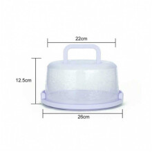 Beautynvta Portable Cake Carrier with Dome Lid, 10.2" x 8.9" x 5.3", Light Blue – Compatible with Beautynvta accessories