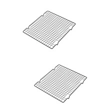 2pcs Nonstick Carbon Steel Pastry Cooling Rack Cookie Baking Cake Rack for Kitchen - 28x25cm
