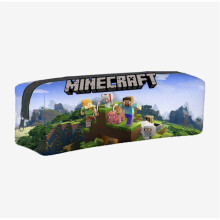 New Minecraft game accessories student school bag large capacity student zipper pencil case pattern 9