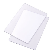 Htovila 2pcs Transparent Cutting Pad 3mm Thick, Durable PC Plate Replacement for Die Cutting & Embossing Machine, 8.7*6.1in, Compatible with Craft